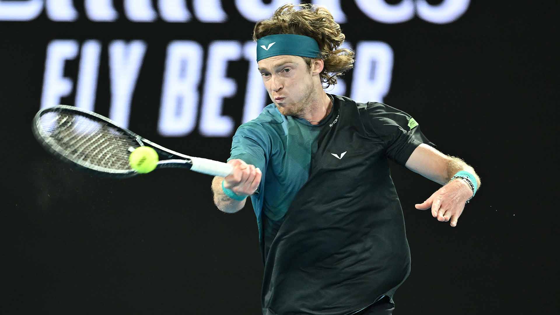 Andrey Rublev claims his 300th career win to reach the Australian Open quarter-finals.