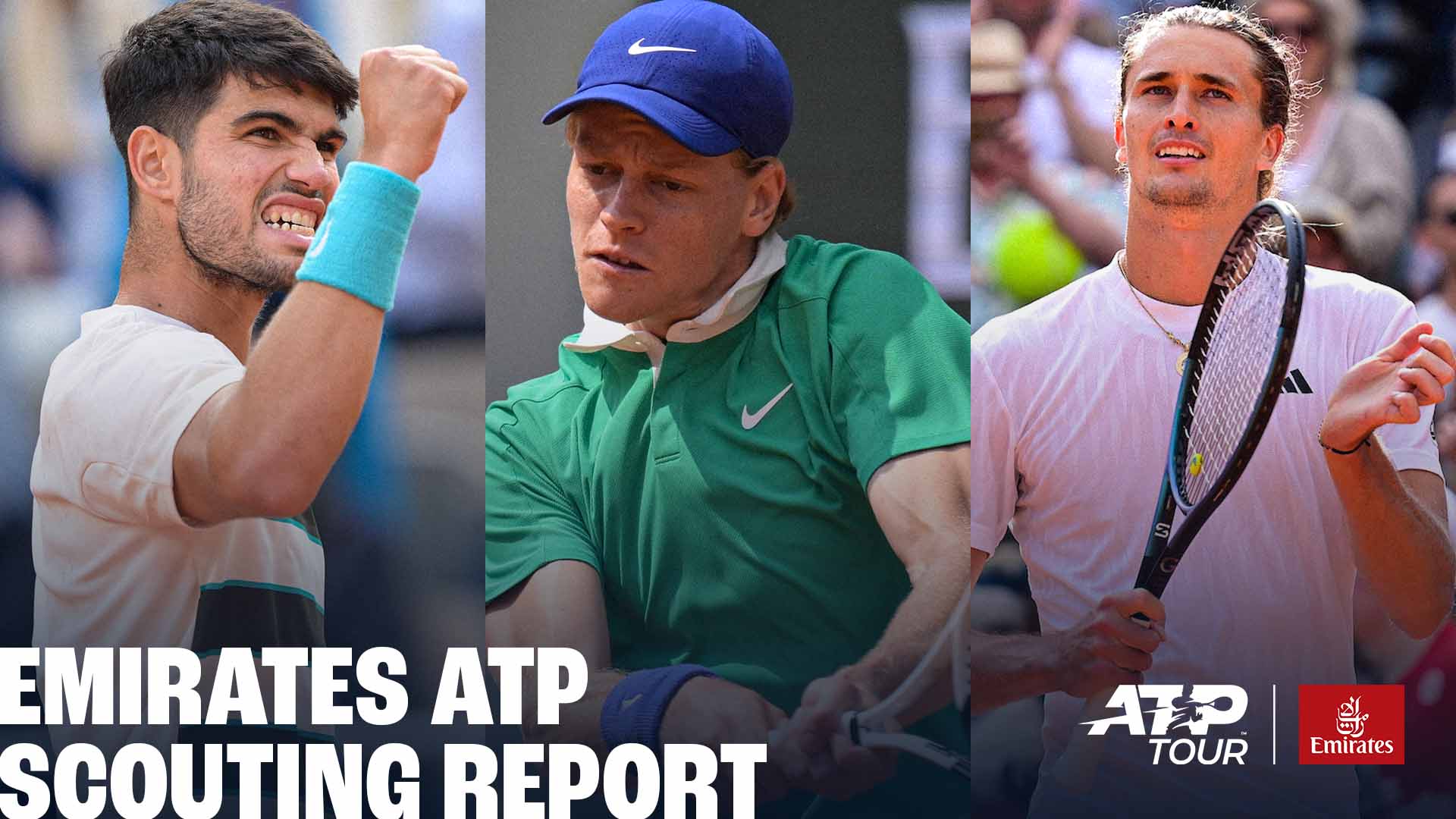 Carlos Alcaraz, Jannik Sinner and Alexander Zverev are in action at grass court events this week.