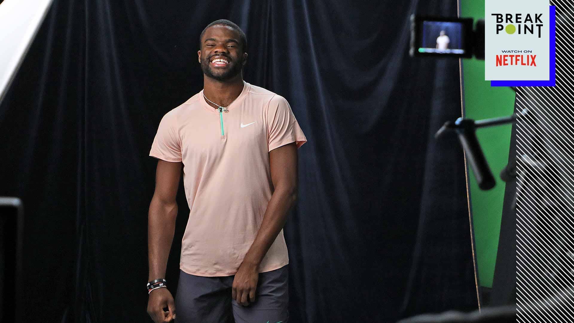 Frances Tiafoe watches Love Is Blind with his girlfriend on Netflix.