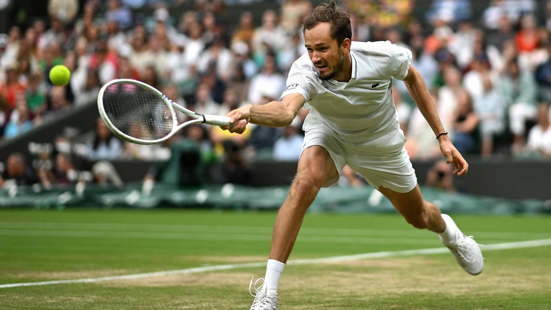 Daniil Medvedev, durante el partido de cuartos de final de Wimbledon.