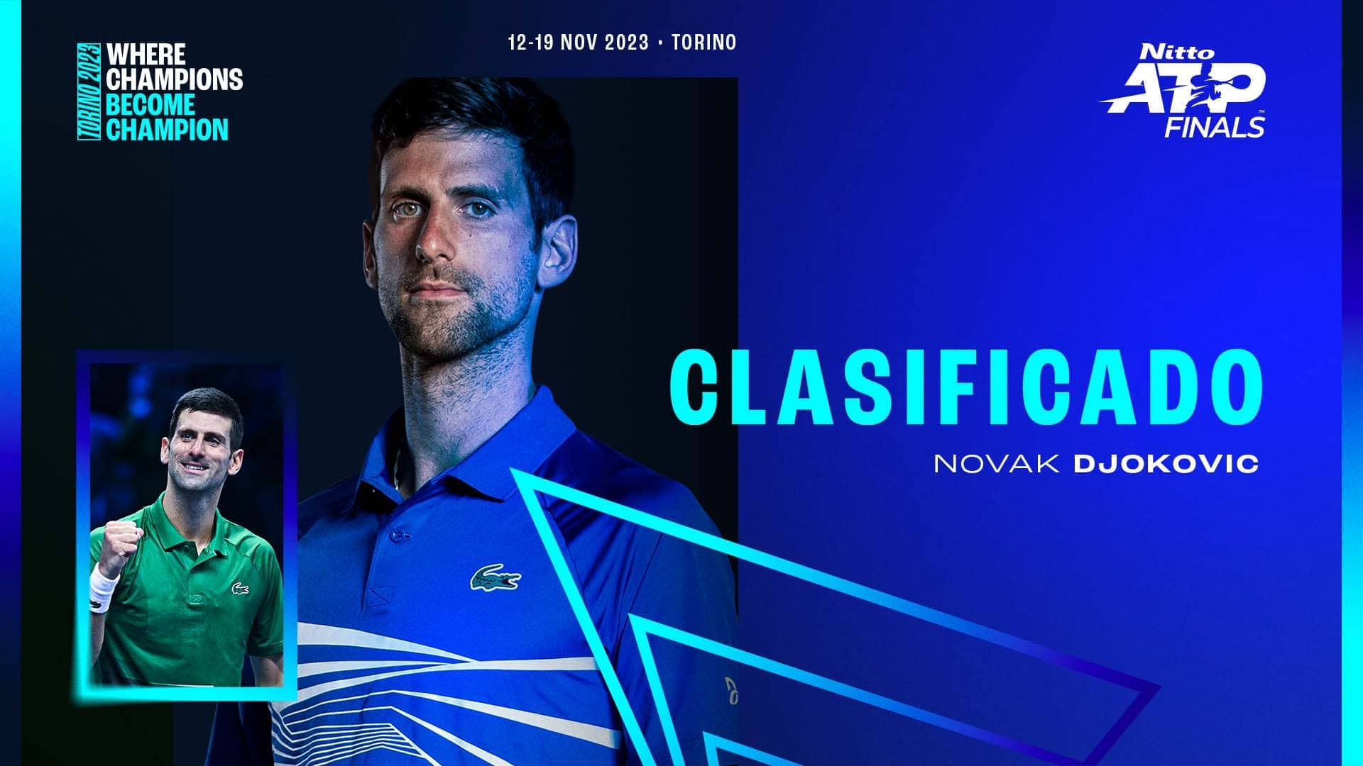 Novak Djokovic ha clasificado para las Nitto ATP Finals en 16 ocasiones.