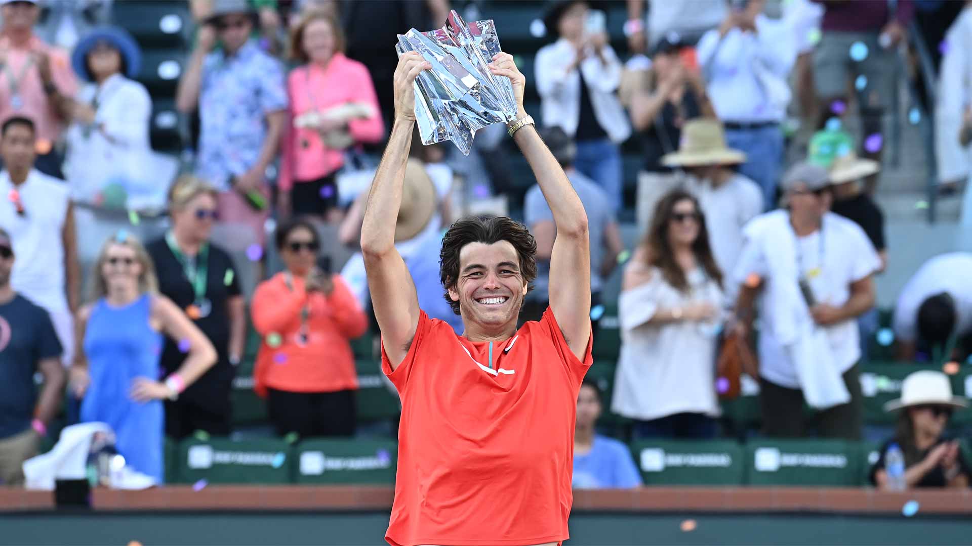 Taylor Fritz is crowned champion in Indian Wells.