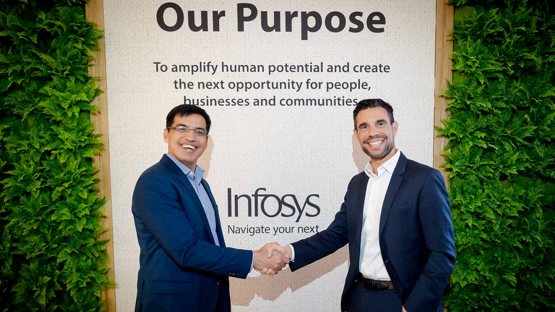 Sumit Virmani, Executive Vice President & Global Chief Marketing Officer, Infosys, along with Daniele Sano, Chief Business Officer, ATP.