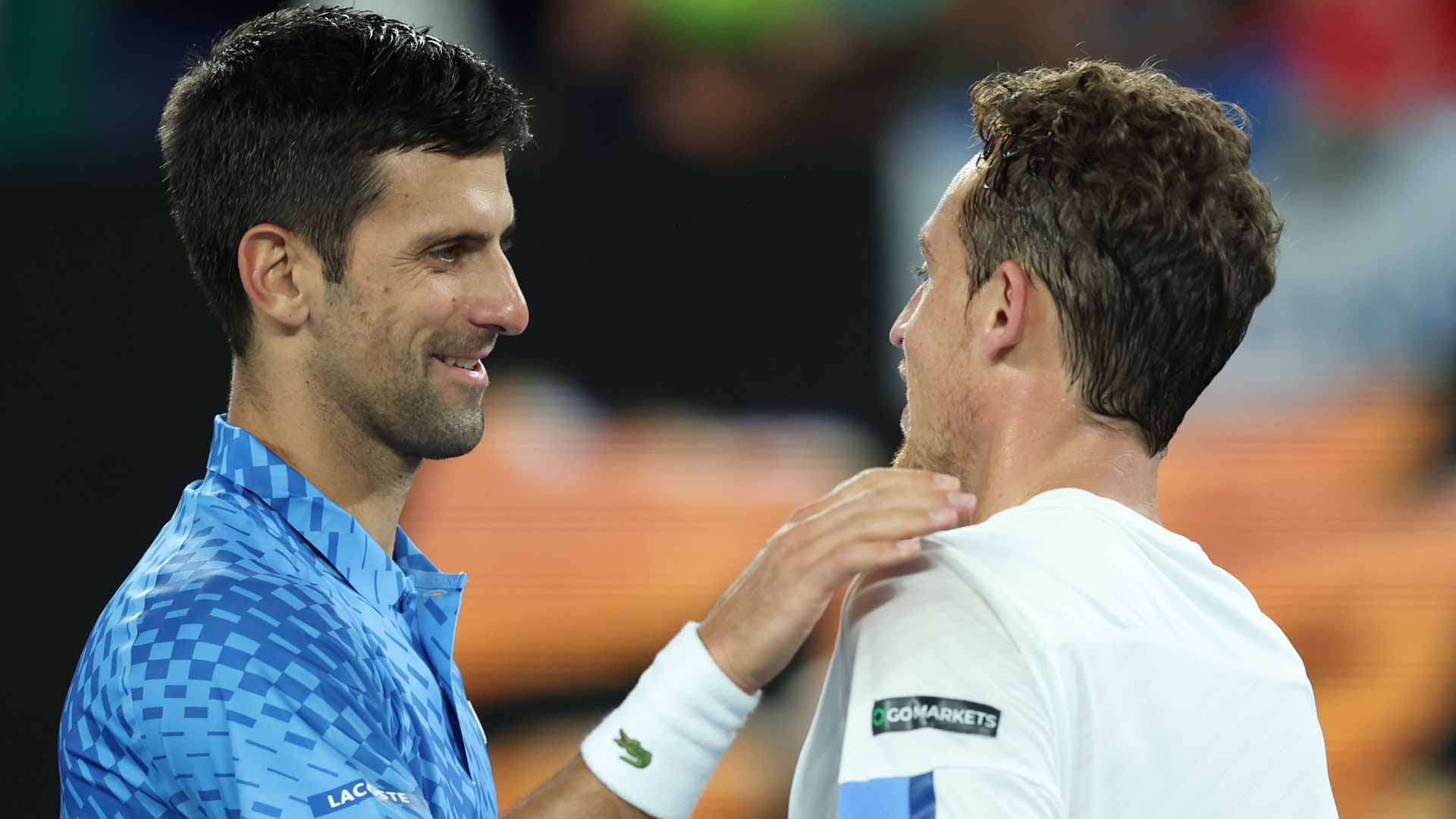 Novak Djokovic leads Roberto Carballes Baena 2-0 in their Lexus ATP Head2Head series.