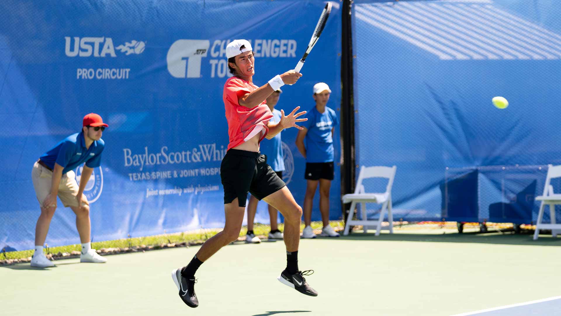 <a href='https://www.atptour.com/en/players/james-trotter/t0bw/overview'>James Trotter</a> at the <a href='https://www.atptour.com/en/scores/archive/tyler/2873/2024/results'>Tyler Tennis Championships</a>, where he won his first ATP Challenger Tour title.