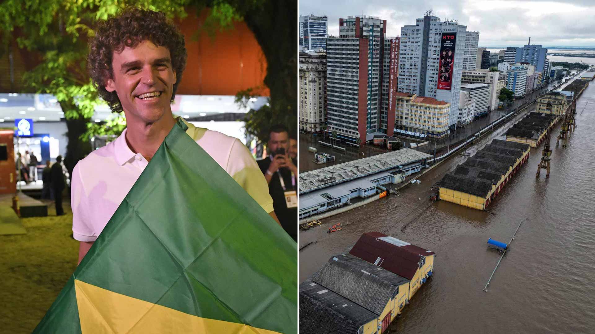 Demoliner, Kuerten, Djokovic, Medvedev y más ayudan a las víctimas de las inundaciones en Brasil
