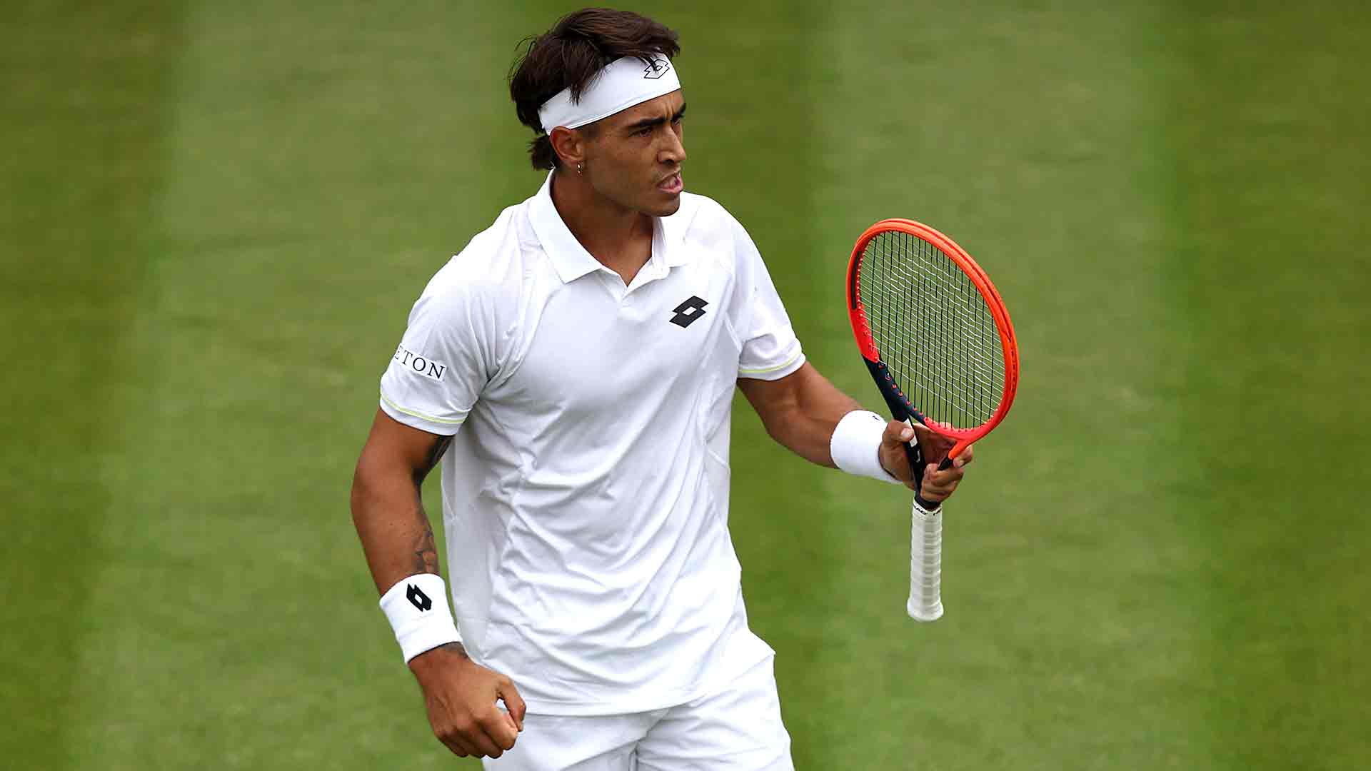 Francisco Comesaña se estrenó este martes en el cuadro principal de un Grand Slam en Wimbledon.
