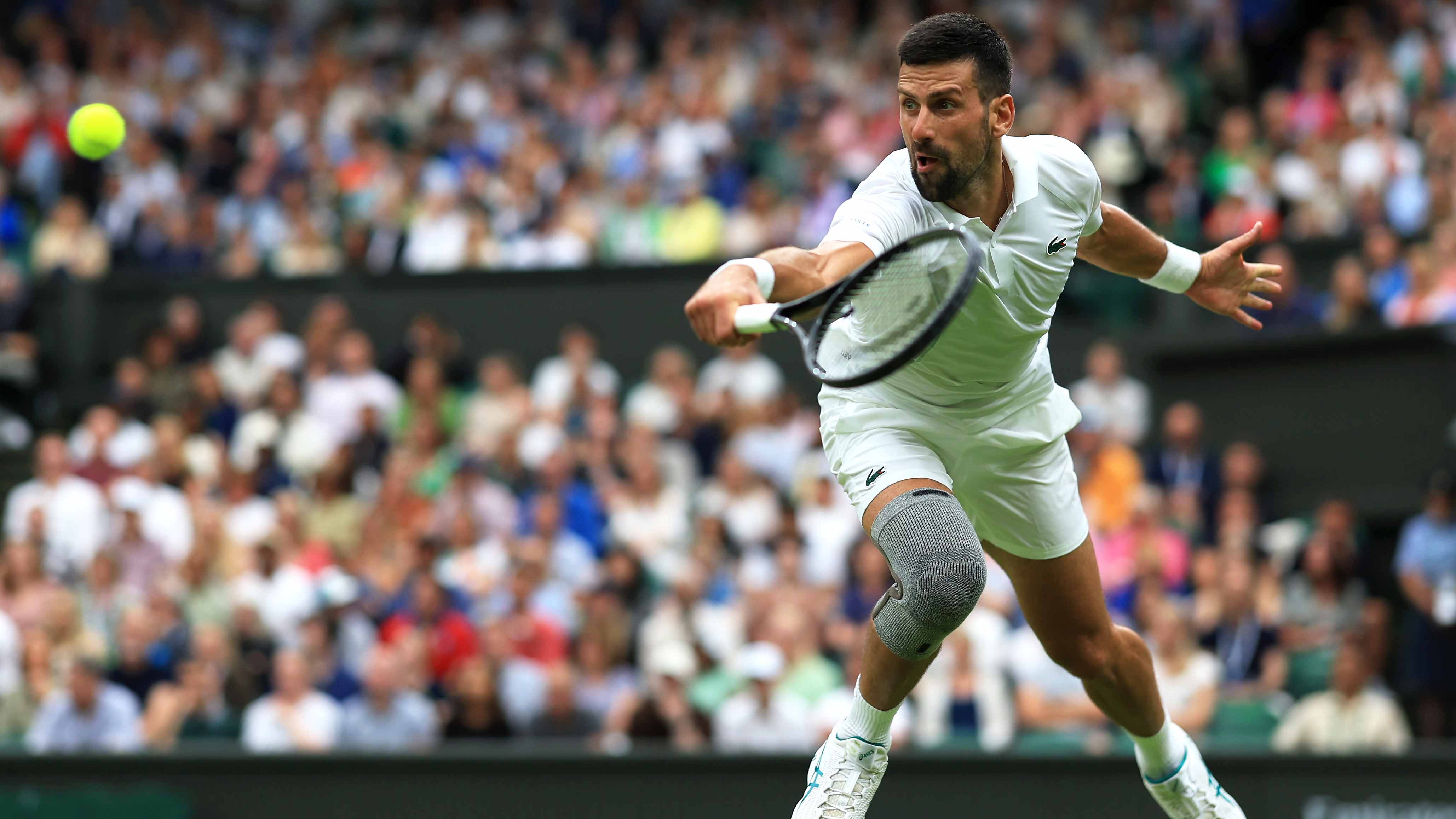 Novak Djokovic drops just five games in his first-round Wimbledon victory over Vit Kopriva Tuesday.