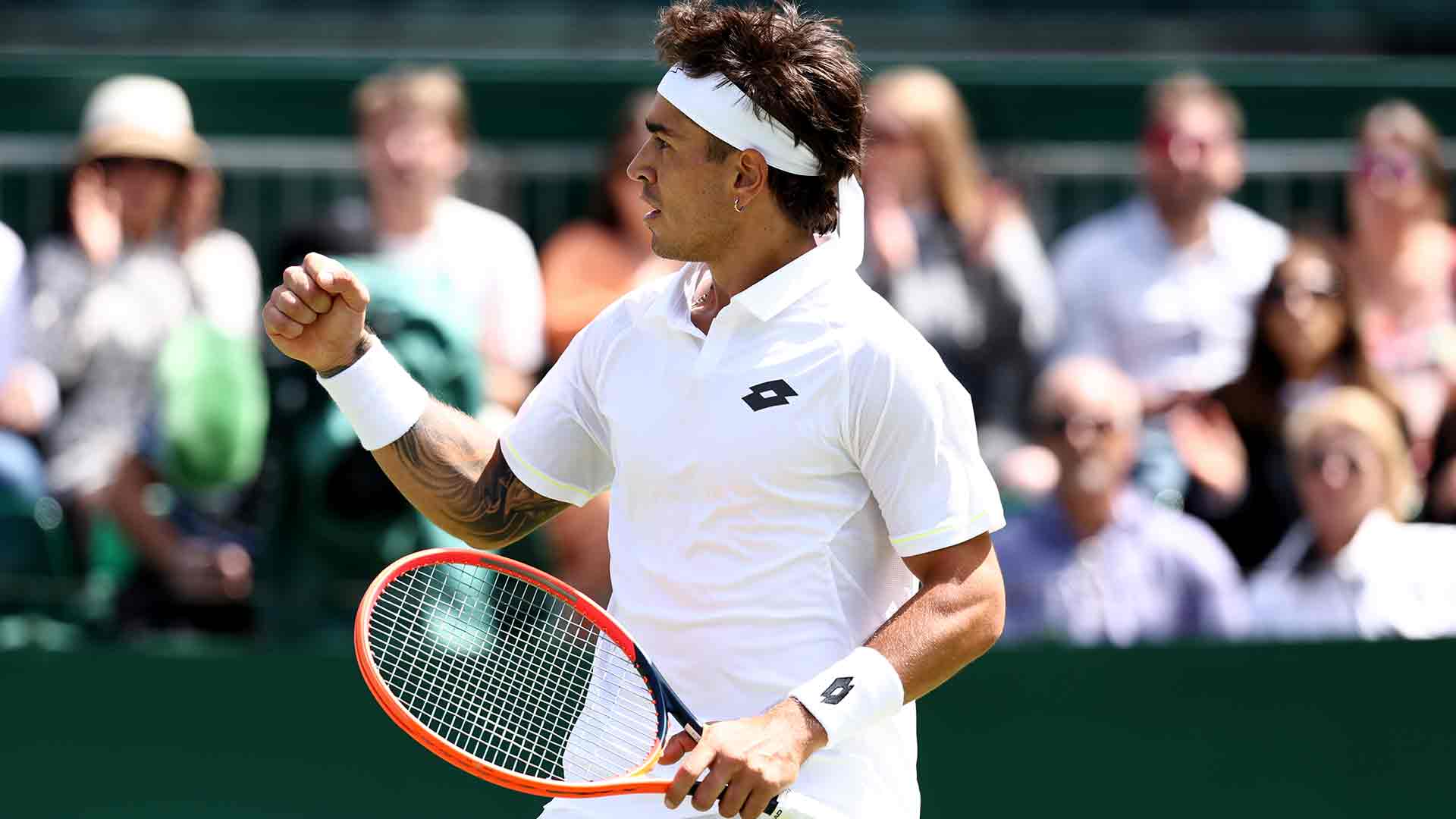 Francisco Comesaña juega por primera vez en Wimbledon el cuadro principal de un Grand Slam.