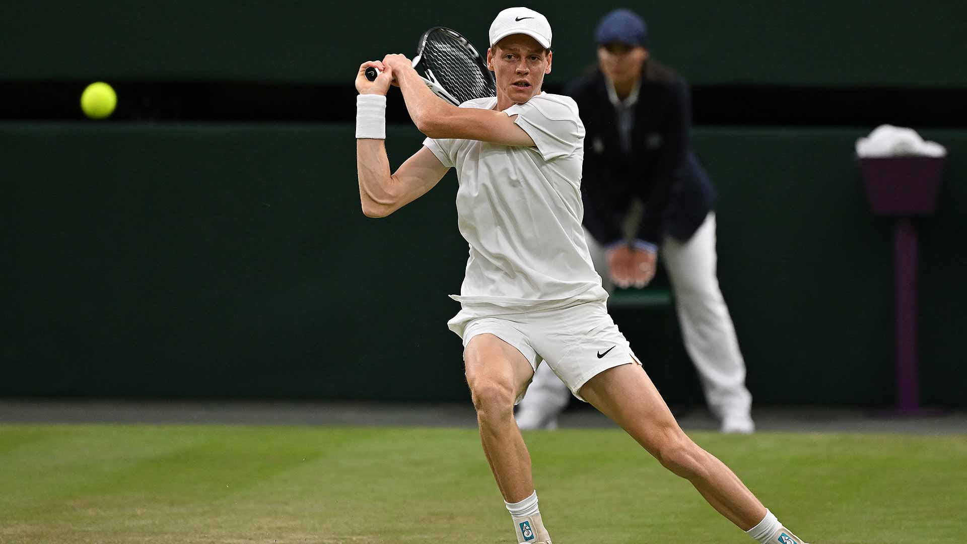 Jannik Sinner enjoys his first straight-sets win of the tournament Friday at Wimbledon.