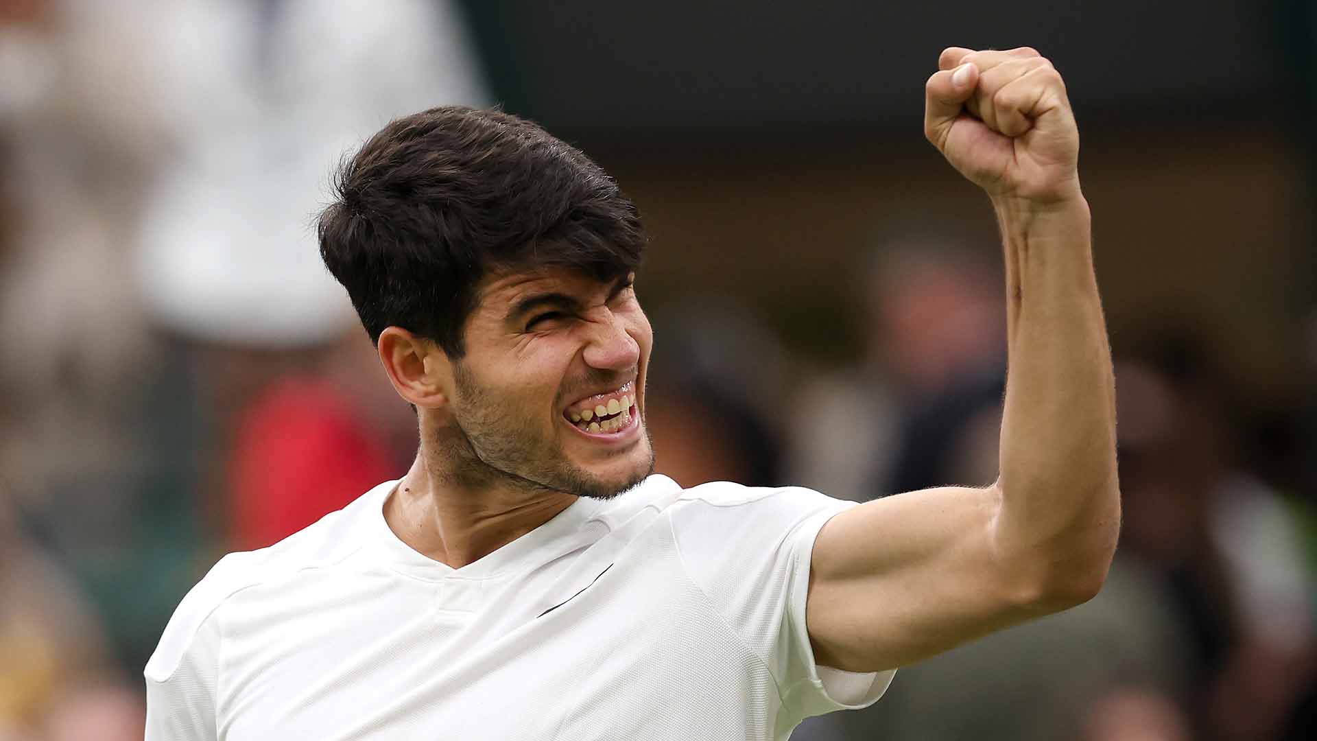 Carlos Alcaraz is two wins away from successfully defending his Wimbledon title.
