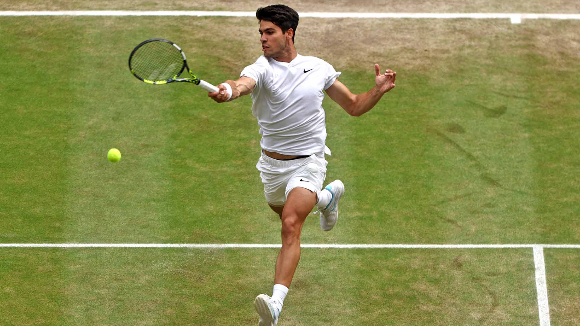 Carlos Alcaraz defeats Novak Djokovic on Sunday to win his second Wimbledon title.