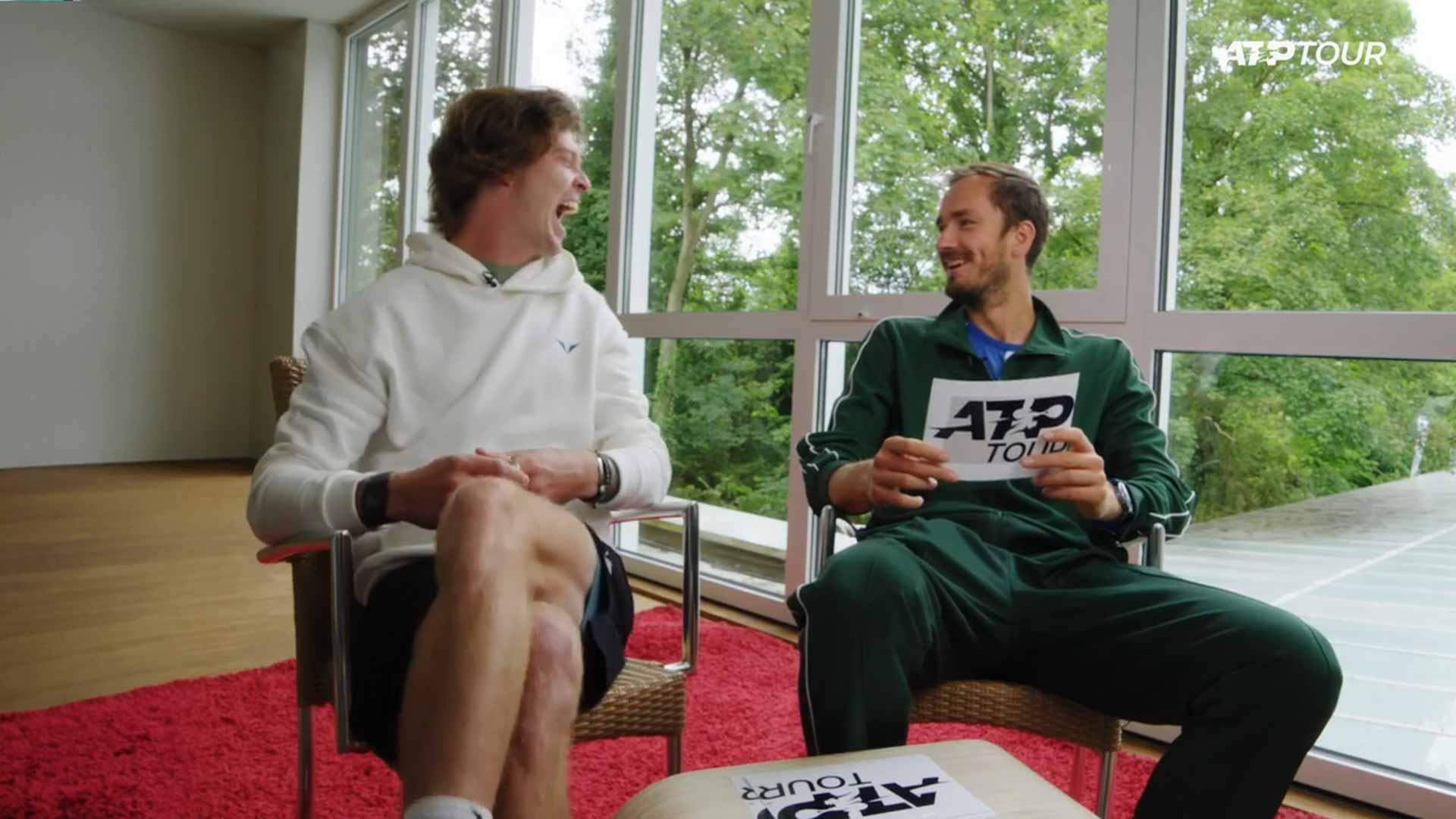 Andrey Rublev and Daniil Medvedev share their funniest moment together and much more in this 'Best Friends' feature.