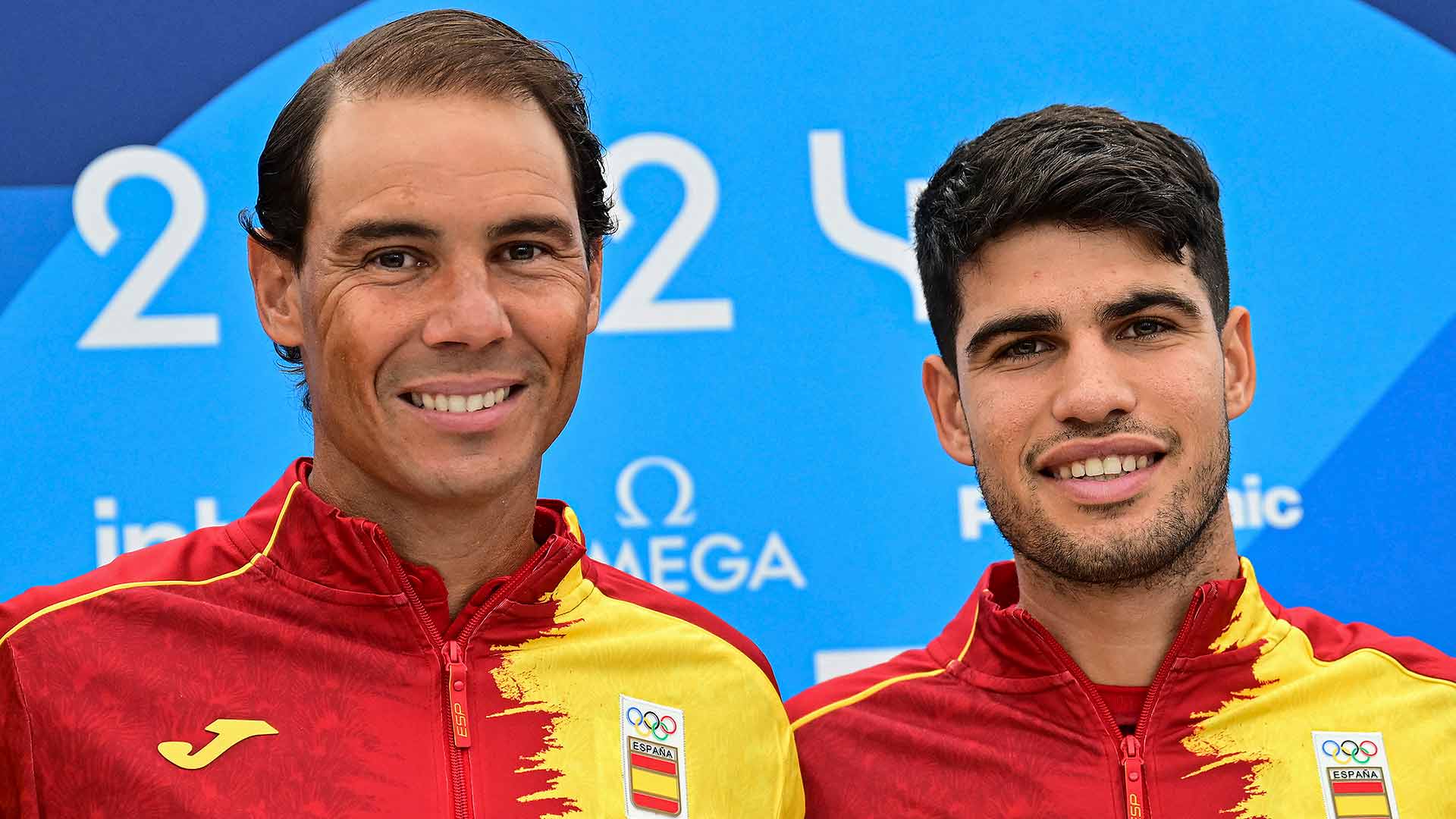 Rafael Nadal and Carlos Alcaraz will take to the doubles court Saturday on Day 1 of the Olympic Tennis Event.