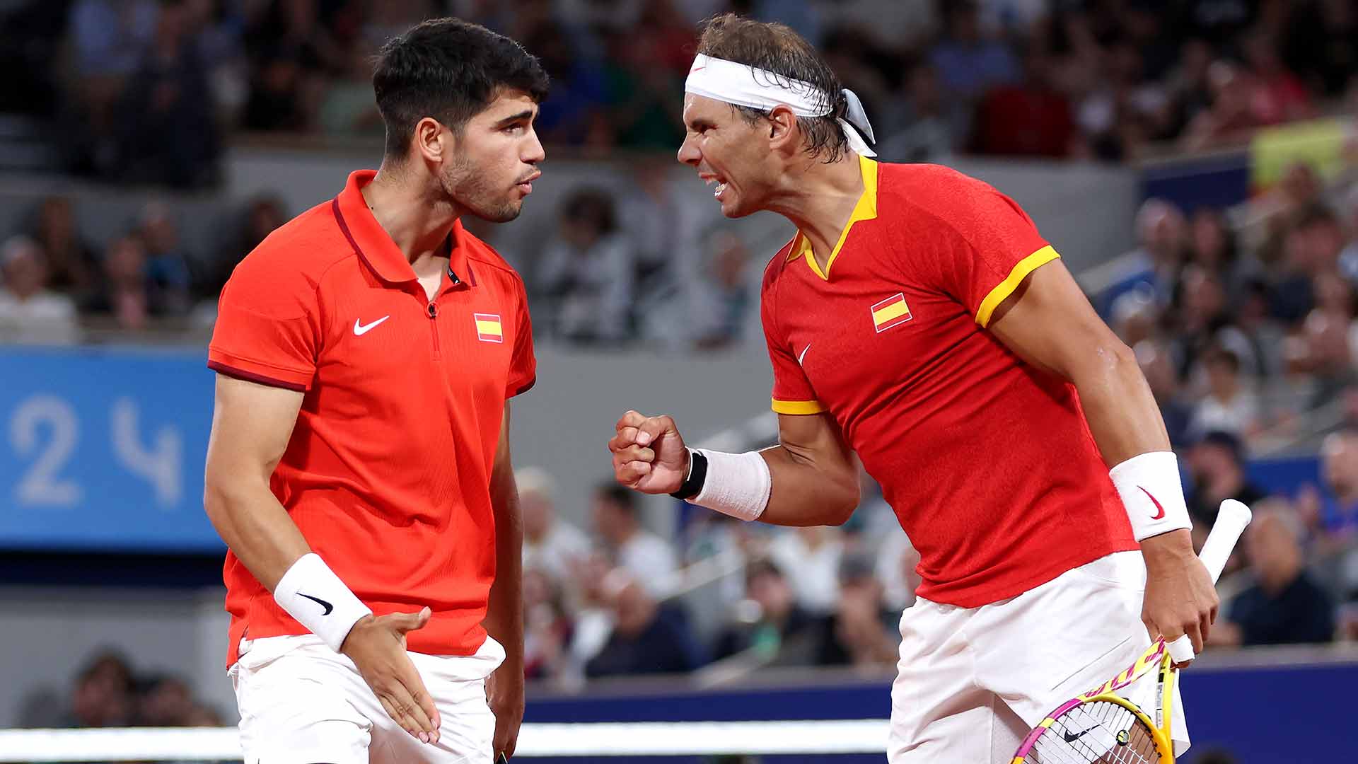 Alcaraz/Nadal win doubles debut at Paris Olympics