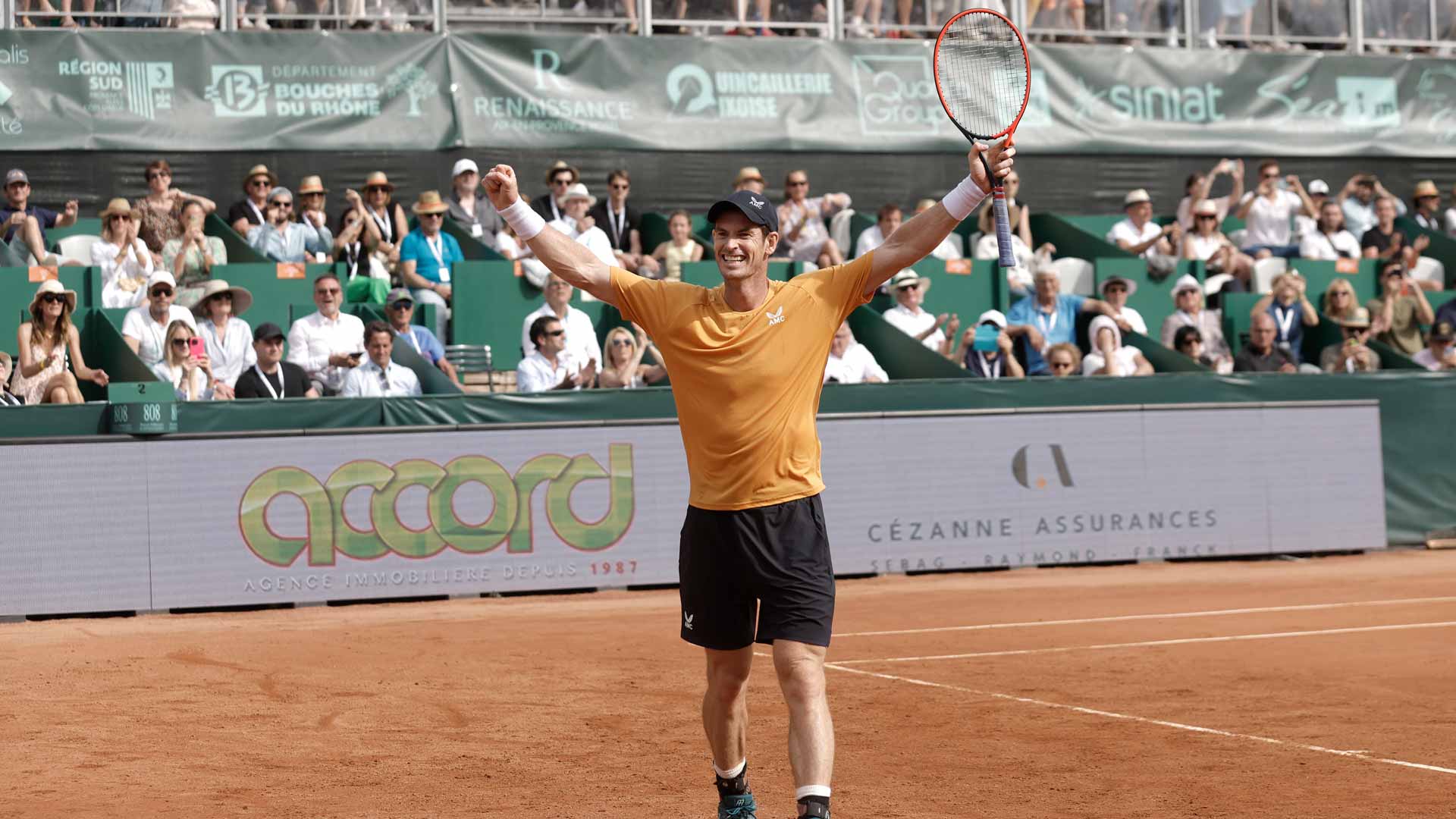 <a href='https://www.atptour.com/en/players/andy-murray/mc10/overview'>Andy Murray</a> triumphs at the 2023 Aix-en-Provence Challenger.