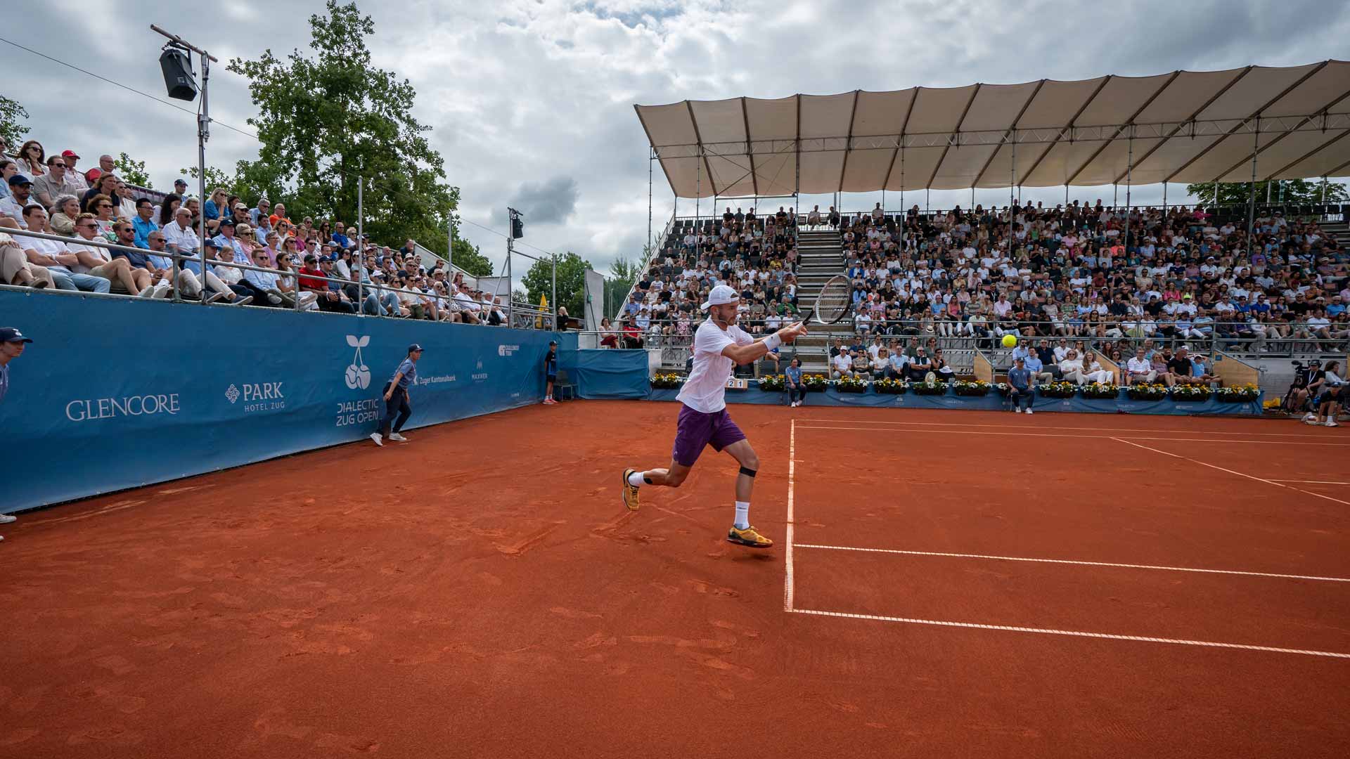 Jerome Kym competes in front of a packed crowd Sunday in Zug, Switzerland.