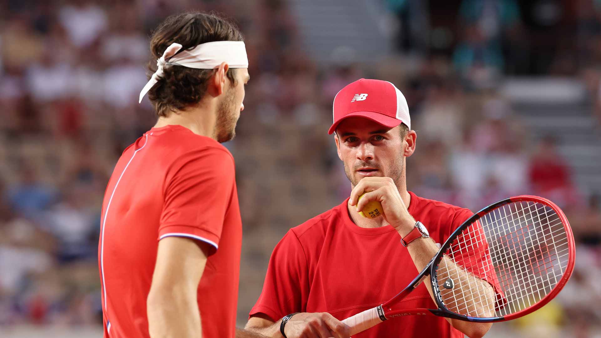 Taylor Fritz y Tommy Paul, el jueves en París 2024.