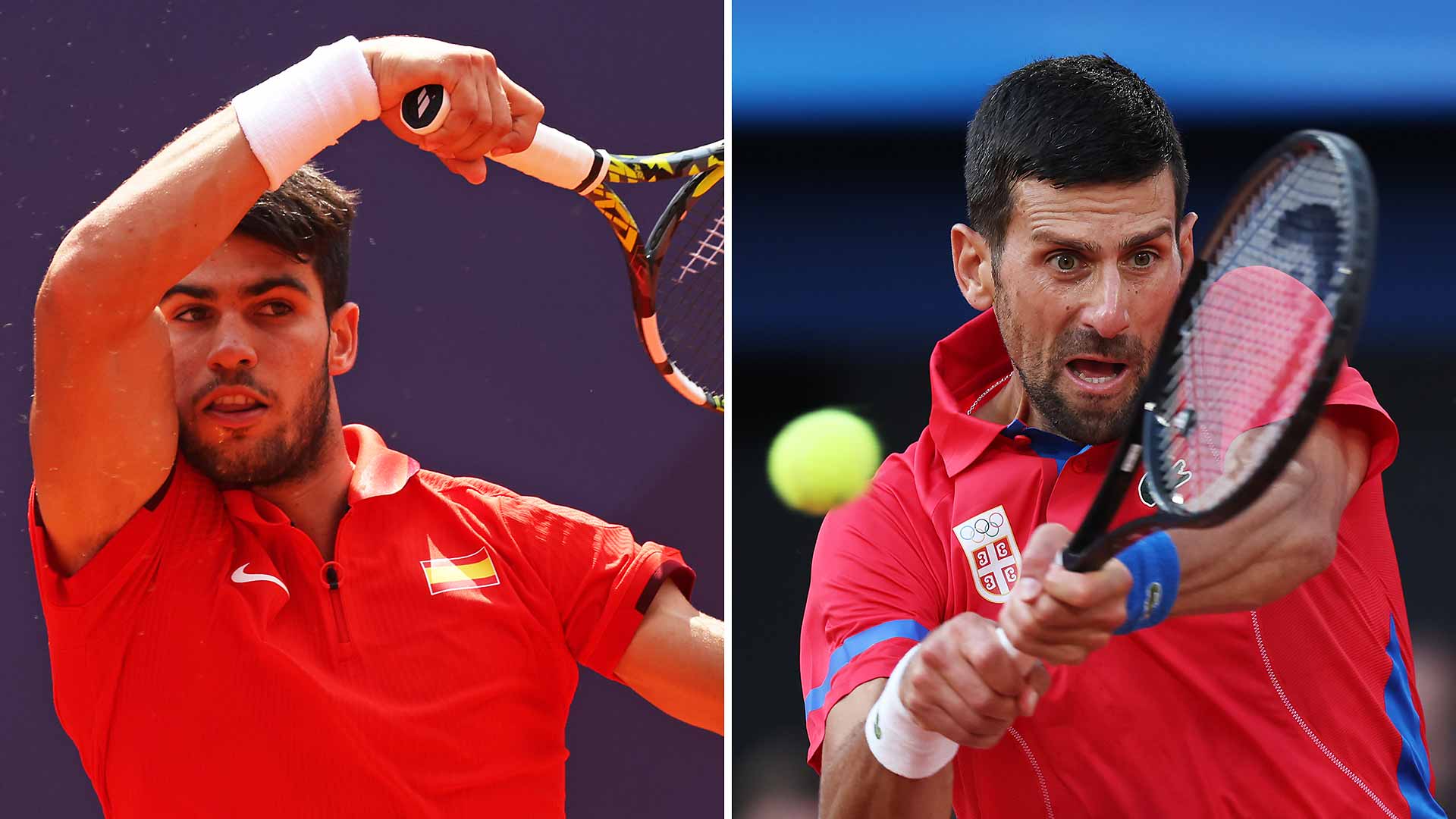 Carlos Alcaraz and Novak Djokovic will meet for the seventh time in Sunday's men's singles final at the Olympic Tennis Event in Paris.