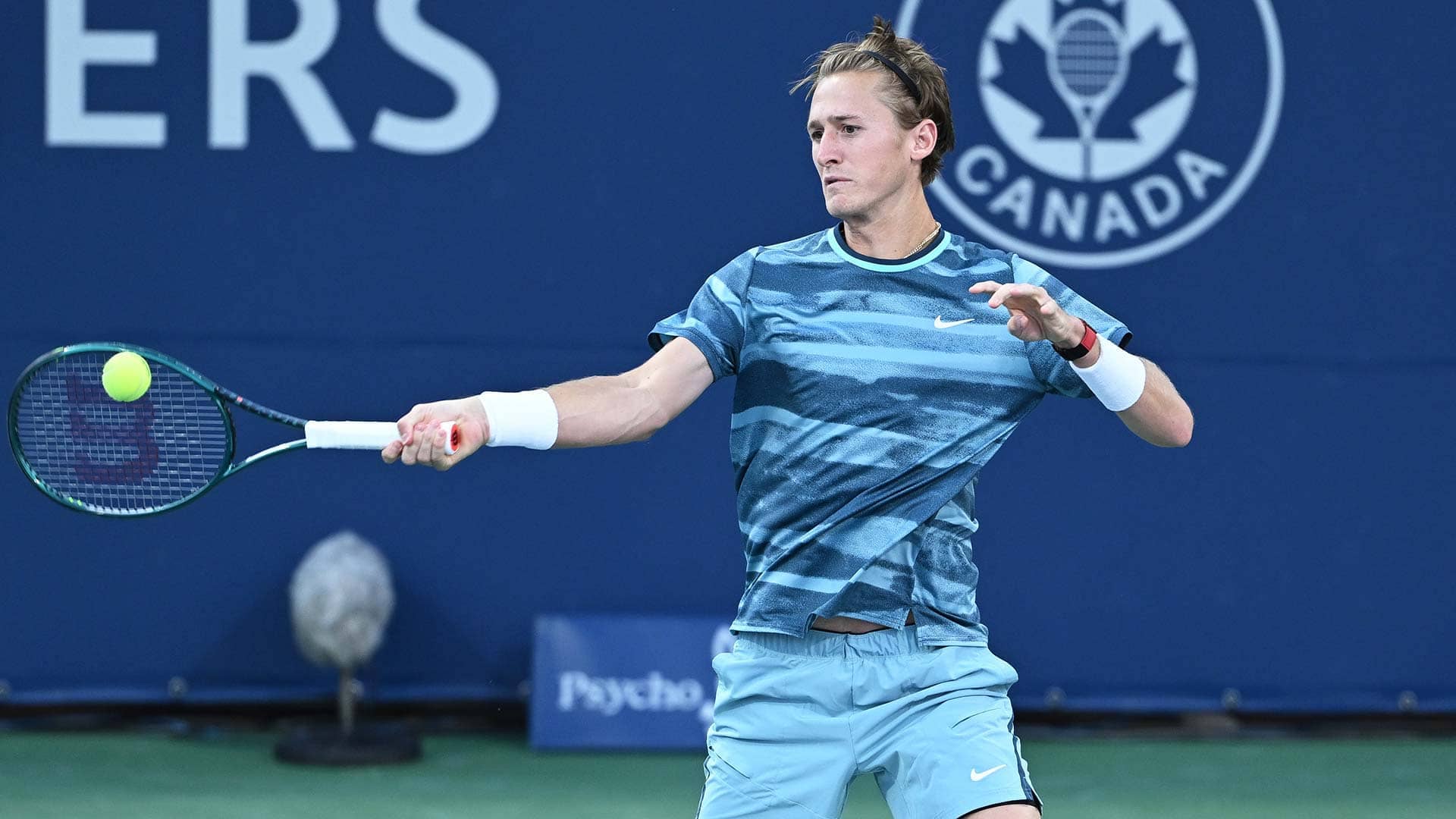 Sebastian Korda in action in Montreal.