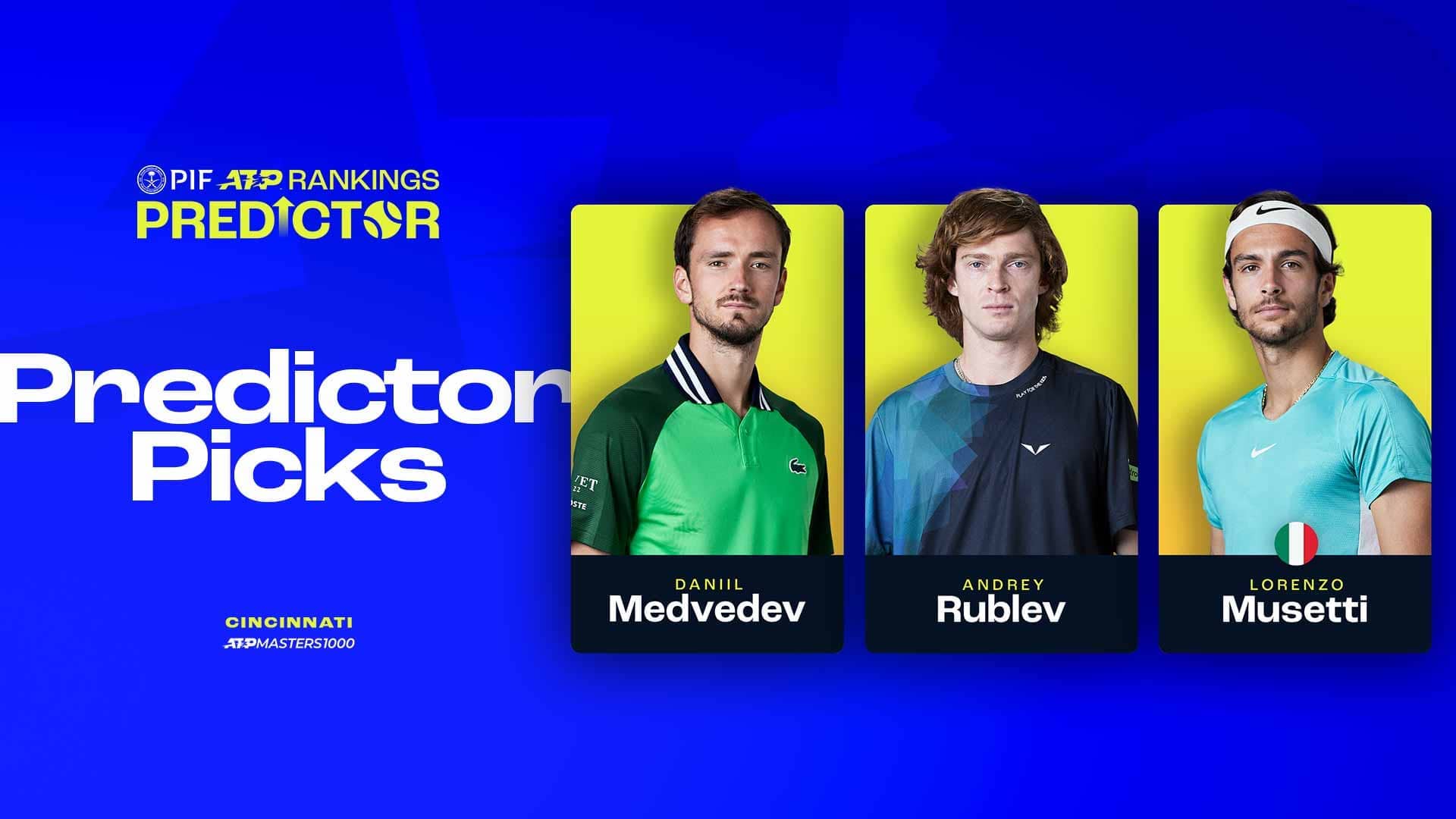 Could Medvedev, Rublev & Musetti be best Predictor Picks in Cincinnati?