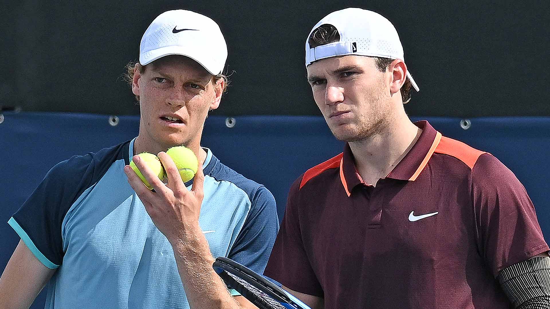 Jannik Sinner and Jack Draper played doubles together in Montreal.