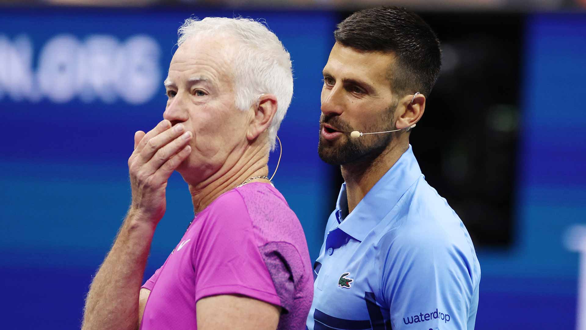 John McEnroe and Novak Djokovic.