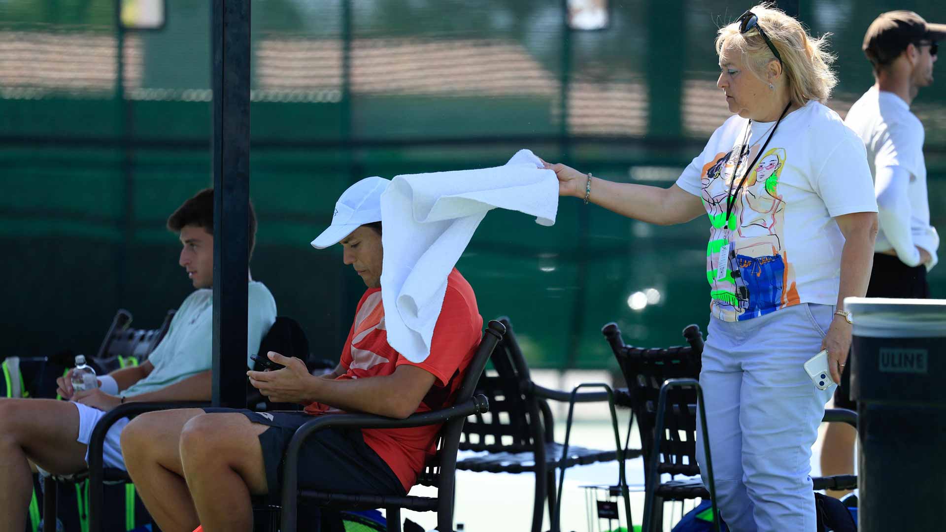 Pavel Kotov during practice Tuesday at the Arizona Tennis Classic.